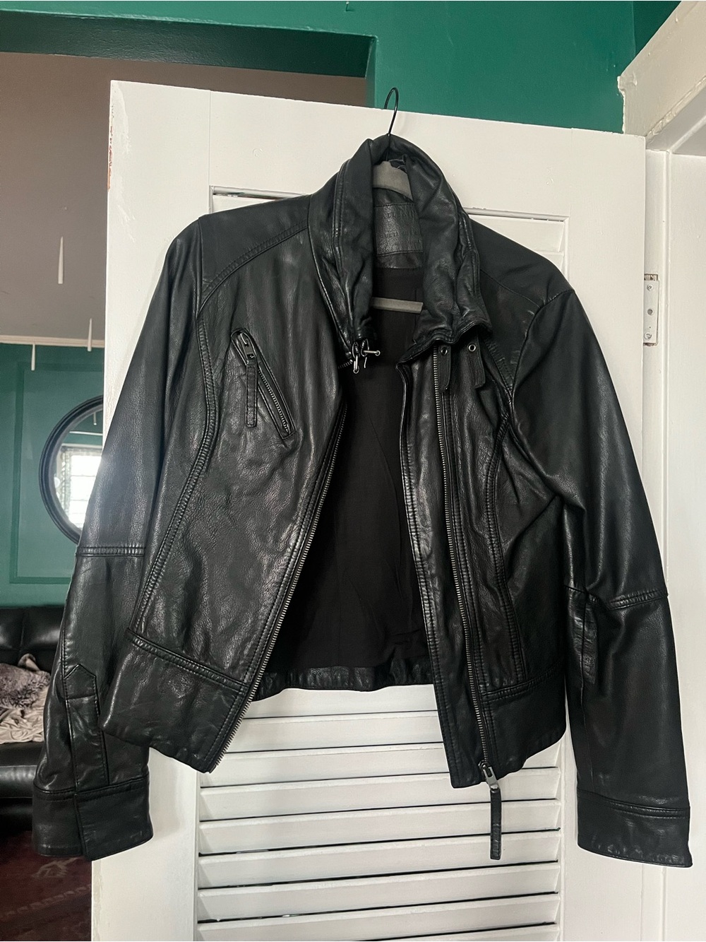 All Saints Black Leather Jacket